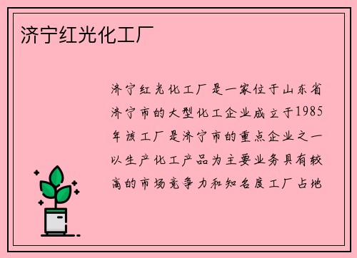 济宁红光化工厂